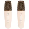 Two beige and bronze microphones are shown side-by-side against a white background. Náhľad obrázku produktu