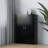 vidaXL Bücherschrank Schwarz 82,5x30,5x115 cm Holzwerkstoff Produktbild-Vorschau 2