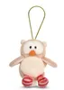 A plush owl toy hanging by a loop. Produktbild-Vorschau