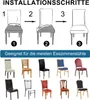 4 Stück Stuhlhussen Stretch Stuhlbezug elastische Moderne Produktbild-Vorschau 5