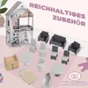 Holzpuppenhaus 3-stöckig mit 13 Möbeln, Spielhaus für Produktbild-Vorschau 5