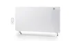 A white electric heater with a remote control on a white background. Anteprima dell’immagine prodotto