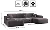 Kaiser Möbel Ecksofa, Eckcouch U form, Wohnzimmer Couch Produktbild-Vorschau 6