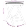 Bambus Bistro-Set Klappbar 2-Sitzer Gartentisch 45x45cm Produktbild-Vorschau 9