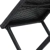 Casaria Tabouret pliant en polyrotin noir 44x40x44cm table Voir les images du produit 5