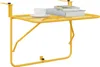 vidaXL Závesný balkónový stolík horčica 60 x 39 x 65 cm Náhľad obrázku produktu 1
