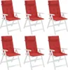 vidaXL Hochlehner-Auflagen 6 Stk. Rot Oxford-Gewebe Produktbild-Vorschau 4