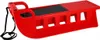 A red plastic sled with a black seat and a black pull rope, shown from a side-angle. Náhľad obrázku produktu