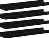 Four black wall shelves are arranged vertically against a white background. Podgląd zdjęcia produktu