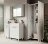 Weißer Badezimmerschrank mit Waschbecken 40x84 cm stehend Produktbild-Vorschau 8