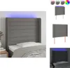 vidaXL LED Kopfteil Dunkelgrau 83x16x118/128 cm Stoff -  Produktbild-Vorschau 1