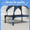 A close-up view of a raised dog bed with a canopy, highlighting its elevated design and dimensions. Anteprima dell’immagine prodotto