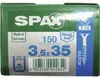 SPAX Vis en acier inoxydable, 3,5 x 35 mm, 150 pièces, Voir les images du produit 3