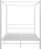 vidaXL Posteľ s baldachýnom biela kovová 160x200 cm Náhľad obrázku produktu 3
