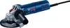 A blue and silver Bosch angle grinder is shown against a white background. Produktbild-Vorschau