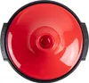 A top-down view of a red tagine pot with a black rim. Produktbild-Vorschau