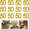 Oblique Unique Konfetti Zahl 50 aus Holz Deko für goldene Produktbild-Vorschau 1