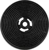 A top-down view of a black circular carbon filter. Produktbild-Vorschau