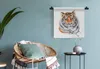 MuchoWow® Wandteppich Wandbehang Tiger - Augen - Grün 60x60 Produktbild-Vorschau 4