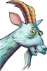 Illustration of a cartoon goat's head. Produktbild-Vorschau