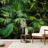 Vlies Fototapete - Sunny Jungle 350x245 cm Blätter Produktbild-Vorschau 1
