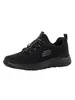 A black Skechers sneaker is shown against a white background. Produktbild-Vorschau
