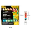 Mont Marte Metallic Acrylfarben Set – 36 × 36 ml Tuben – Produktbild-Vorschau 13
