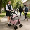Hundebuggy Faltbar Jogger Katzenbuggy mit Netzfenstern Produktbild-Vorschau 2