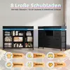 ProximaX Schwarze Kommode mit 8 Schubladen, Ladestation & Produktbild-Vorschau 4