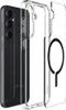 A clear phone case with a magnetic ring is shown next to a smartphone. Podgląd zdjęcia produktu