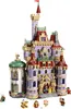 A LEGO castle set from Disney's Beauty and the Beast, with several minifigures and accessories in the foreground. Produktbild-Vorschau