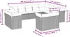 vidaXL 12-tlg. Garten-Sofagarnitur mit Kissen Braun Poly Produktbild-Vorschau 3