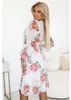 Vestido NUMOCO 388-3, estampado de flores de colores. Vista previa de la imagen del producto 3