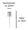 Novaliv 4x Stabkerzenhalter silber I Kerzenpick 10 x 2,5 cm Produktbild-Vorschau 2