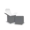 10x itenga Würfelbox aus Karton 5x5cm grau Gastgeschenk Produktbild-Vorschau 1