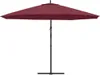 vidaXL Slunečník s hliníkovou tyčí 350 cm Bordeaux red Náhled obrázku produktu 5