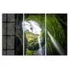 DEQORI Glasbild Echtglas 3x50x100 cm 'Höchster Wasserfall Produktbild-Vorschau 2