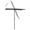 vidaXL Sonnenschirm mit Aluminium-Mast 180x110 cm Schwarz Produktbild-Vorschau 6