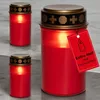 Novaliv LED Grablichter ohne Batterie rot 3x Kerzen Produktbild-Vorschau 1