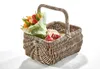 Kobolo Einkaufskorb ETTA mit Henkel aus Rattan in kubu grey Produktbild-Vorschau 2