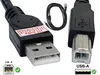 Schwarz USB-Druckerkabel Anschlusskabel für Brother Laser Produktbild-Vorschau 1