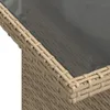 11-tlg. Garten-Sofagarnitur mit Kissen Beige Poly Rattan, Produktbild-Vorschau 9