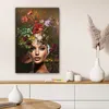 MuchoWow® - Leinwandbilder - Frau - Blumen - Farben, Produktbild-Vorschau 6