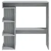 A studio shot of a gray bar table with shelves. Náhled obrázku produktu