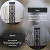 Collage of images showing a solar-powered garden light with text descriptions of its features. Produktbild-Vorschau