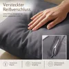 Kissenbezug 30x50 cm Anthrazit | 100% Baumwolle | Produktbild-Vorschau 4