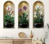 GKA 3 Stück 3D Wandtattoo Blumen A4 Trockenblumen LED-Licht Produktbild-Vorschau 1