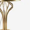 Tischleuchte Metall Kunststoff 28x53 cm Weiß Gold Mauro Produktbild-Vorschau 3