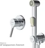 A chrome bidet faucet set with a hand shower and a built-in mixer, presented on a white background. Produktbild-Vorschau