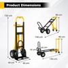 COSTWAY 3-in-1 Sackkarre & Transportwagen, Transportkarre Produktbild-Vorschau 3